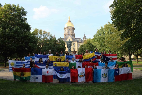 ND Students With Flags
