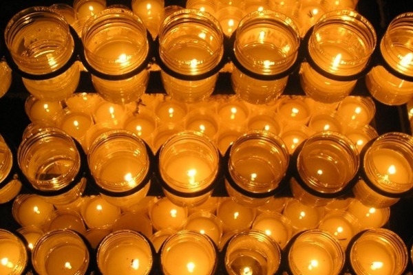 Candles at Notre Dame Grotto