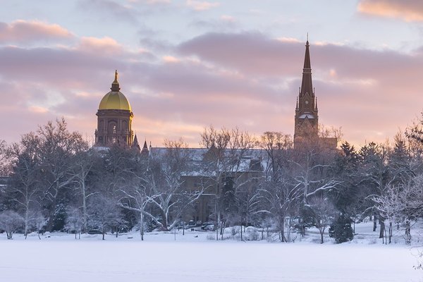 Notre Dame in the Winter