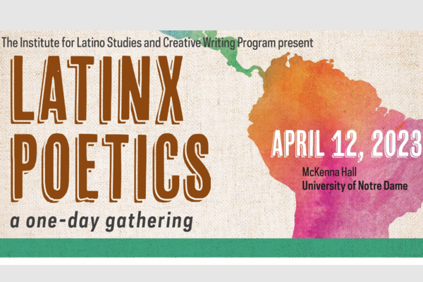 Latinx Poetics Poster Title April 2023