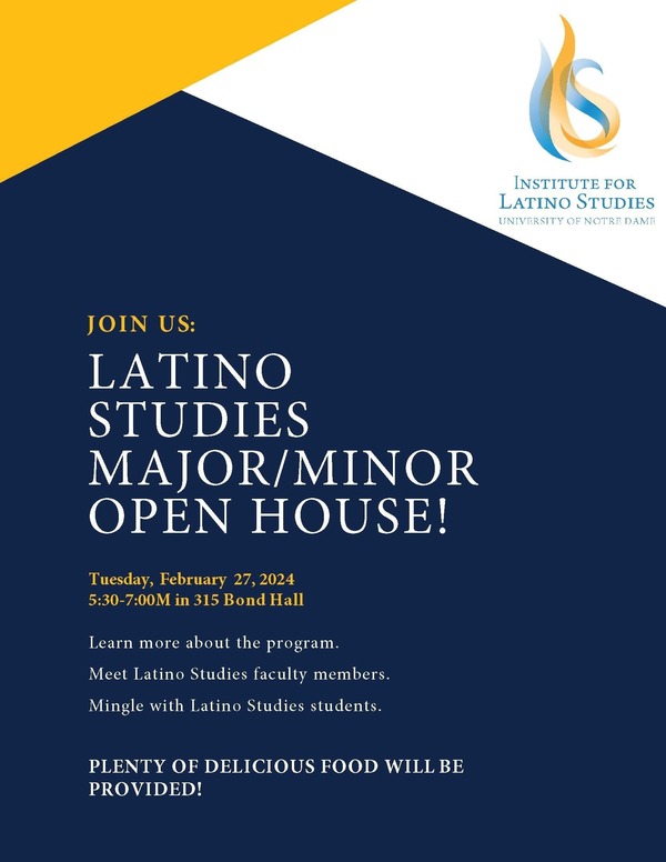 Latino Studies Open House Poster